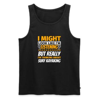 Surf Kajak lustiges Geschenk - Männer Premium Bio Tank Top - Schwarz - Vorne - Michal (187cm)