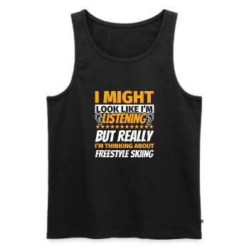 Freestyle Skifahren lustiges Geschenk - Männer Premium Bio Tank Top - Schwarz - Vorne - Michal (187cm)