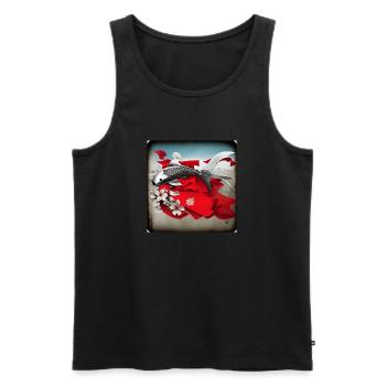 Koi carp,koi, carp,japanese, kawaii - Men's Premium Organic Tank Top - black - Front - AI Model Male 178 light (178cm)