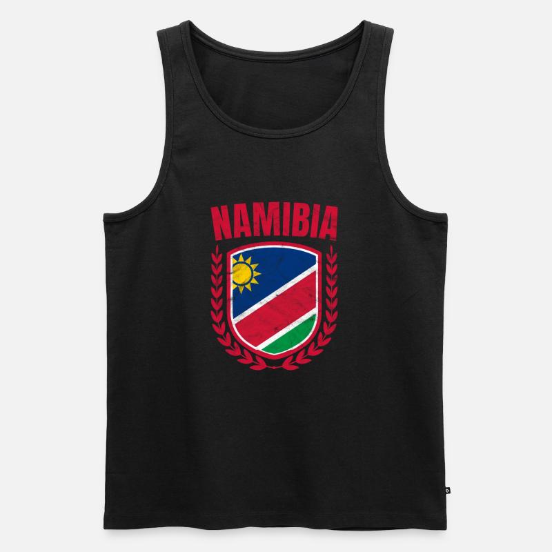 Namibia - Männer Premium Bio Tank Top - Schwarz