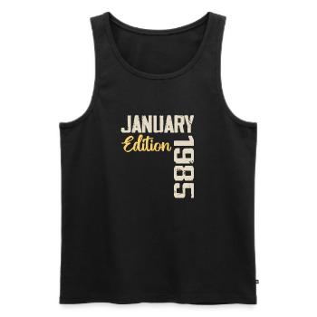Geburtstagsgeschenk geboren im Januar 1985 - 1985 - Männer Premium Bio Tank Top - Schwarz - Vorne - Michal (187cm)