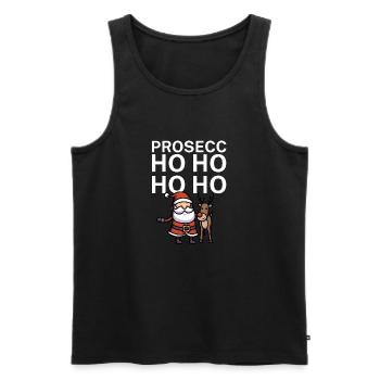 Prosecc ho ho ho ho - Men's Premium Organic Tank Top - black - Front - Michal (187cm)