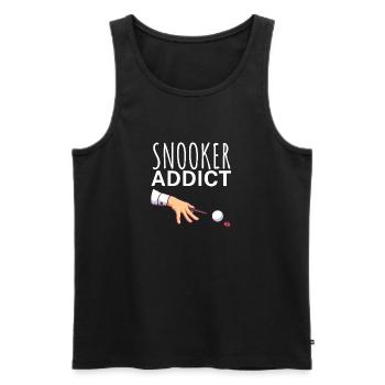 Accro au snooker - Débardeur bio Premium Homme - noir - Devant - Michal (187cm)