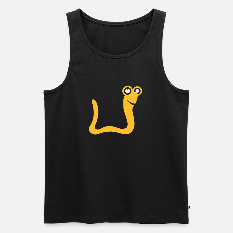 Wurm Schlange - Männer Premium Bio Tank Top - Schwarz