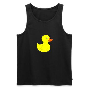 Yellow Duck Bathing Duck Squeaky Duck - Men's Premium Organic Tank Top - black - Front - AI Model Male 178 light (178cm)