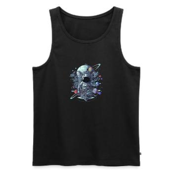 Astronaute - Débardeur bio Premium Homme - noir - Devant - AI Model Male 178 light (178cm)
