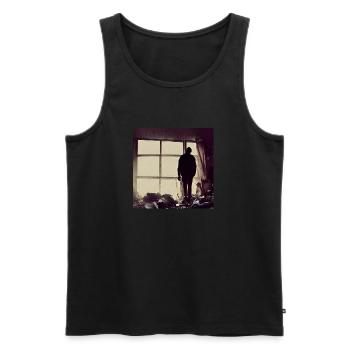 Alone in the Dark - Men's Premium Organic Tank Top - black - Front - AI Model Male 178 light (178cm)