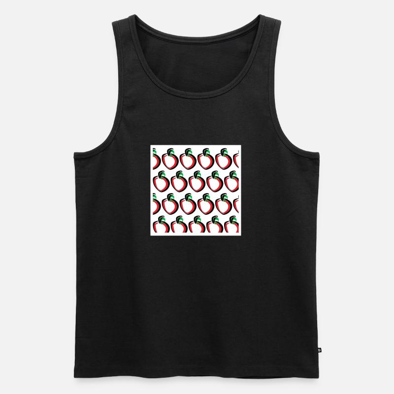 Äpfel - Männer Premium Bio Tank Top - Schwarz