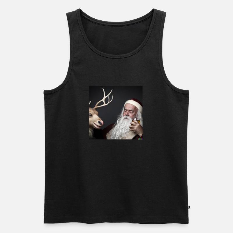 drunken santa - Männer Premium Bio Tank Top - Schwarz