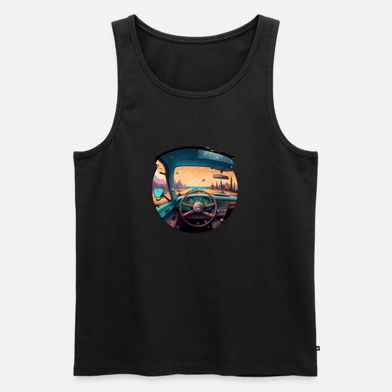 interior car dashboard - Männer Premium Bio Tank Top - Schwarz