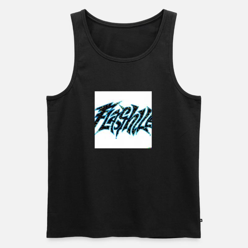 a cool graffiti with a white background - Männer Premium Bio Tank Top - Schwarz