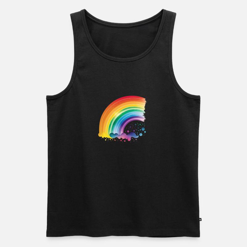 Rainbow semicircular - Men's Premium Organic Tank Top - black