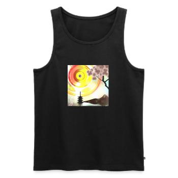 JD Star Artwork No.1 - Men's Premium Organic Tank Top - black - Front - AI Model Male 178 light (178cm)