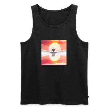 JD Star Artwork No.3 - Männer Premium Bio Tank Top - Schwarz - Vorne - Michal (187cm)