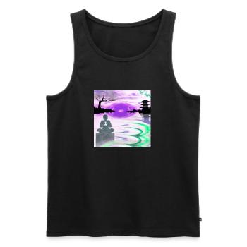 JD Star Artwork No.9 - Männer Premium Bio Tank Top - Schwarz - Vorne - Michal (187cm)