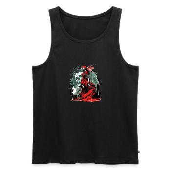 Rote Hexe - Männer Premium Bio Tank Top - Schwarz - Vorne - AI Model Male 178 light (178cm)