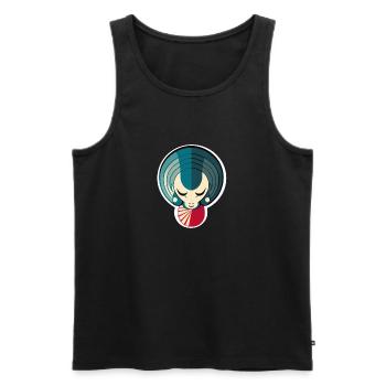 Abstract Widder - Männer Premium Bio Tank Top - Schwarz - Vorne - AI Model Male 178 light (178cm)