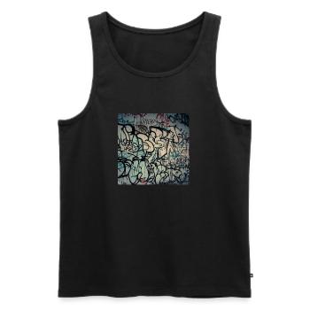 Graffitiart Desing by KI - Männer Premium Bio Tank Top - Schwarz - Vorne - AI Model Male 178 light (178cm)