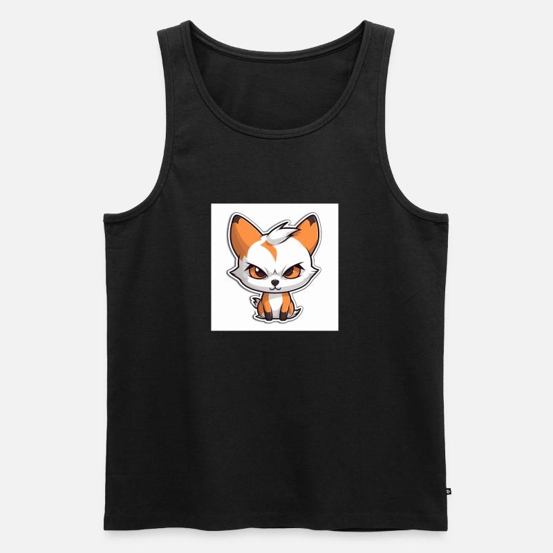 Magik chibi evil fox - Débardeur bio Premium Homme - noir