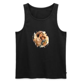 Unzertrennliche Bande - Männer Premium Bio Tank Top - Schwarz - Vorne - Michal (187cm)