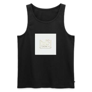 klare lienien - Männer Premium Bio Tank Top - Schwarz - Vorne - AI Model Male 178 light (178cm)