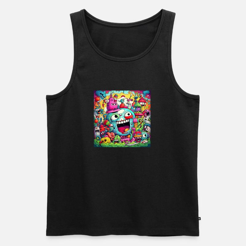 Monster-Design - Männer Premium Bio Tank Top - Schwarz