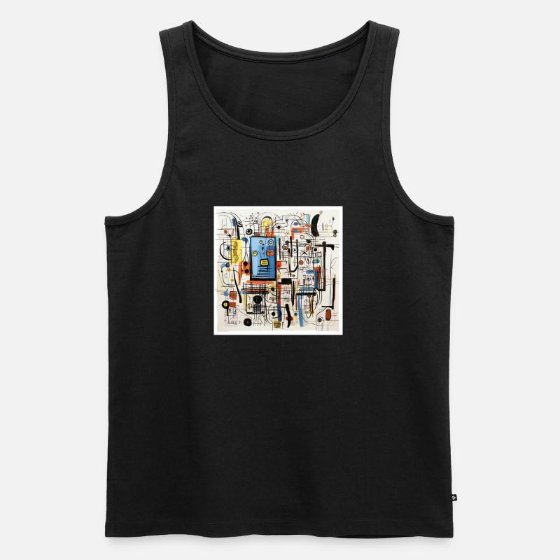 muster - Männer Premium Bio Tank Top - Schwarz