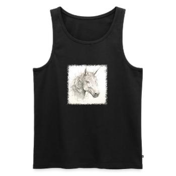 Dictons Serpents Cadeaux Happy Snake T Shirts Cool - Débardeur bio Premium Homme - noir - Devant - AI Model Male 178 light (178cm)