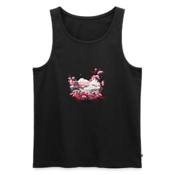 Japan World - Männer Premium Bio Tank Top - Schwarz - Vorne - Michal (187cm)