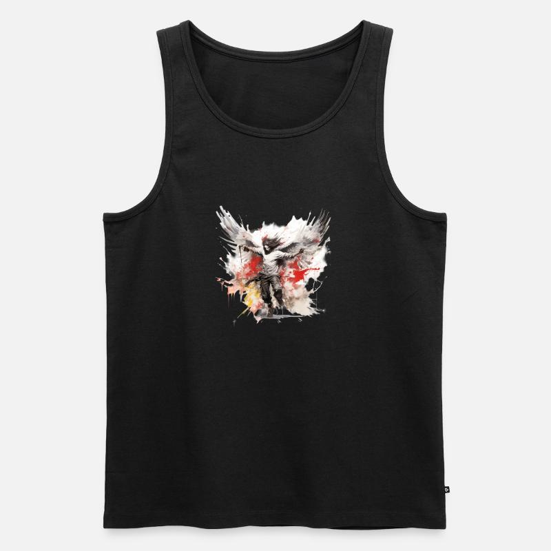 ein Engel - Männer Premium Bio Tank Top - Schwarz
