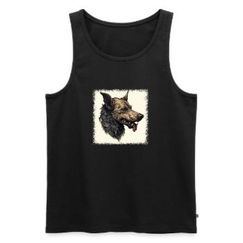 Beagle Love Beagle Dog Gift Joke Present Idea - Men's Premium Organic Tank Top - black - Front - AI Model Male 178 light (178cm)
