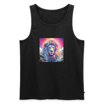 icecrusher Cartographic Pencil Art Color Grading - Männer Premium Bio Tank Top - Schwarz - Vorne - Michal (187cm)