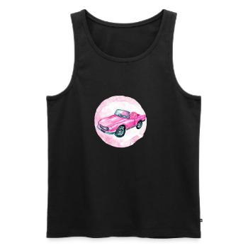 Niedliches niedliches Damenspielzeugauto rosa - Männer Premium Bio Tank Top - Schwarz - Vorne - AI Model Male 178 light (178cm)