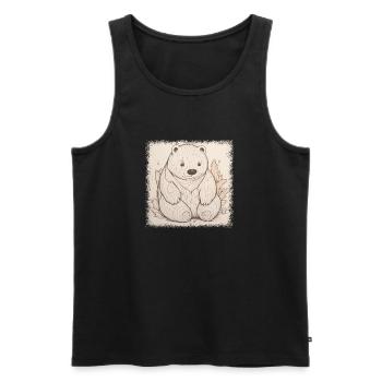 north pole caffeine addict bridge the gap - Männer Premium Bio Tank Top - Schwarz - Vorne - AI Model Male 178 light (178cm)