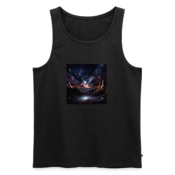 Raum - Männer Premium Bio Tank Top - Schwarz - Vorne - AI Model Male 178 light (178cm)