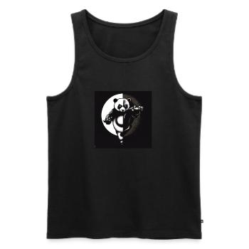Kung Fu Ying Yang Panda - Débardeur bio Premium Homme - noir - Devant - AI Model Male 178 light (178cm)