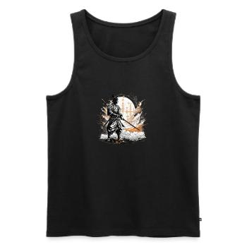 Samurai bereiten sich auf den Kampf vor - Männer Premium Bio Tank Top - Schwarz - Vorne - Michal (187cm)