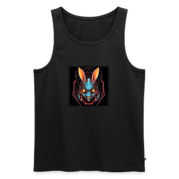 easter for men green european rabbit sayings - Männer Premium Bio Tank Top - Schwarz - Vorne - Michal (187cm)