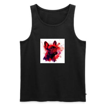 Bully Love - Men's Premium Organic Tank Top - black - Front - AI Model Male 178 light (178cm)