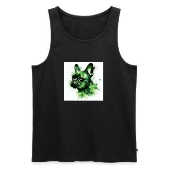 Bully Love - Men's Premium Organic Tank Top - black - Front - AI Model Male 178 light (178cm)