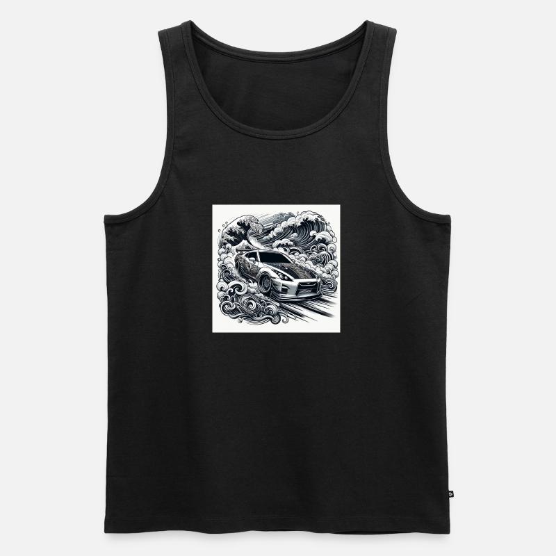 JDM GTR Drift Car - Männer Premium Bio Tank Top - Schwarz