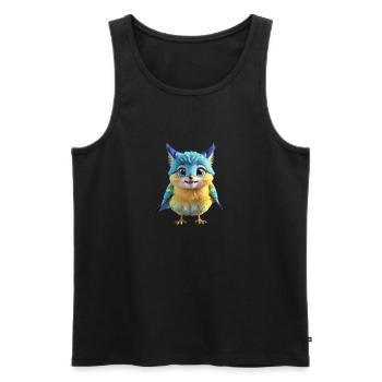 Cute Yellow Bird - Men's Premium Organic Tank Top - black - Front - Michal (187cm)