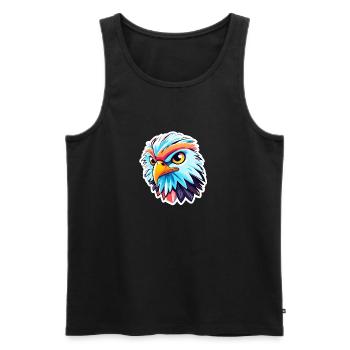 Eagle Bird Drawing - Men's Premium Organic Tank Top - black - Front - Michal (187cm)