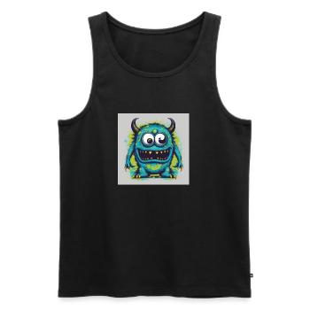 monster - Männer Premium Bio Tank Top - Schwarz - Vorne - Michal (187cm)
