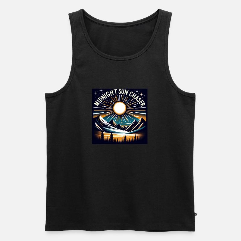 Mitternachtssonne Jäger - Männer Premium Bio Tank Top - Schwarz