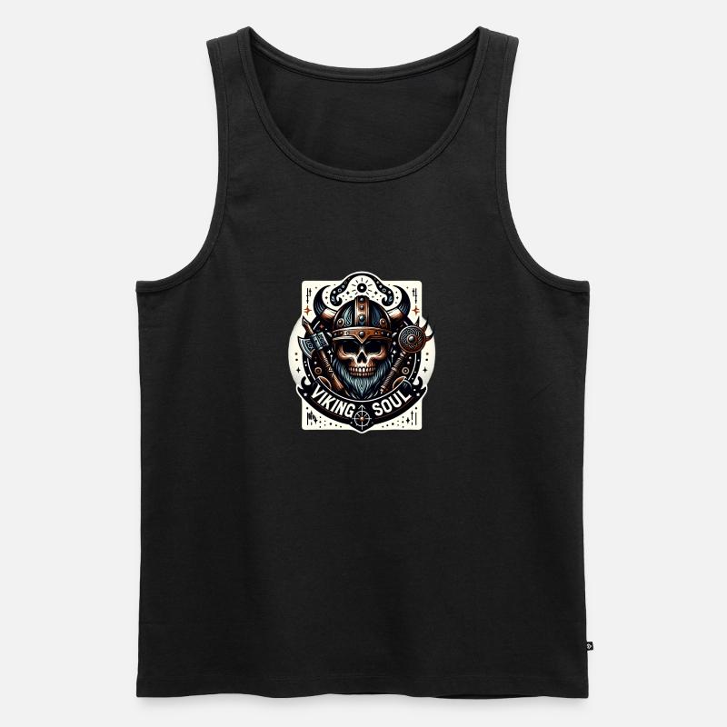Wikinger-Seele - Männer Premium Bio Tank Top - Schwarz