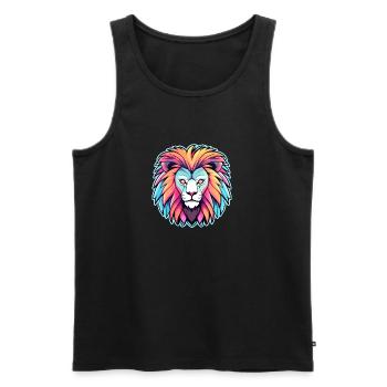 Lion Drawing - Men's Premium Organic Tank Top - black - Front - AI Model Male 178 light (178cm)
