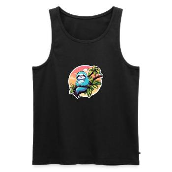 Sloth Drawing - Men's Premium Organic Tank Top - black - Front - Michal (187cm)