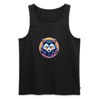Werwolf Halloween Illustration - Männer Premium Bio Tank Top - Schwarz - Vorne - Michal (187cm)
