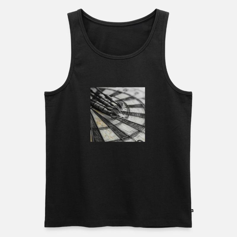 Dartboard - Männer Premium Bio Tank Top - Schwarz